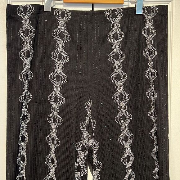 Frank Lyman Black Dressy‎ Wide Leg Pants Size 20 NWT - Picture 3 of 13